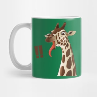 giraffe tongue hand drawn Mug